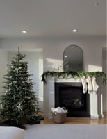 Decorating for the holidays. Christmas home decor. Interior design.