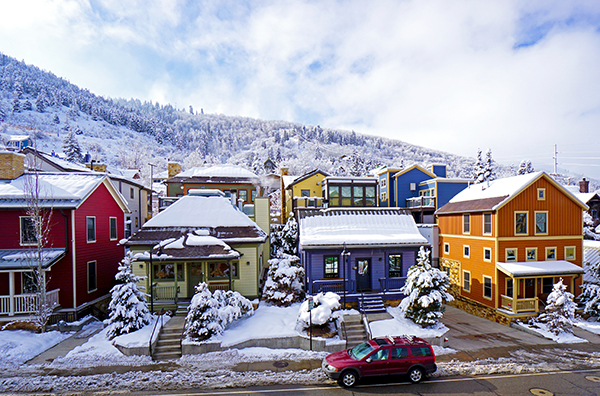 Park City. Main Street Park City. Skiing. Winter.